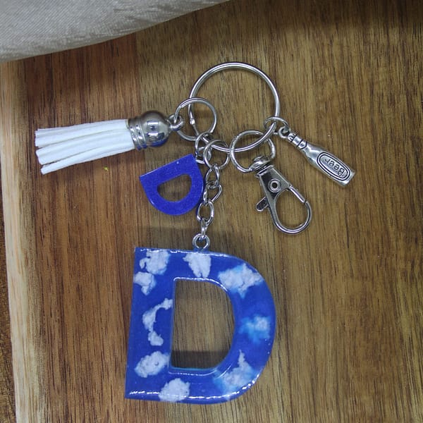 Letter D Resin Keyholder – Chill, Character & Cloudy Skies