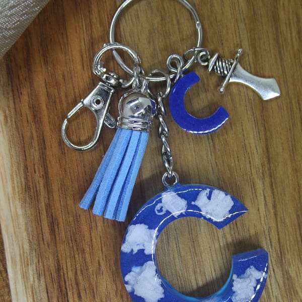 Letter C Resin Keyholder – Faith, Calm & Skyward Dreams