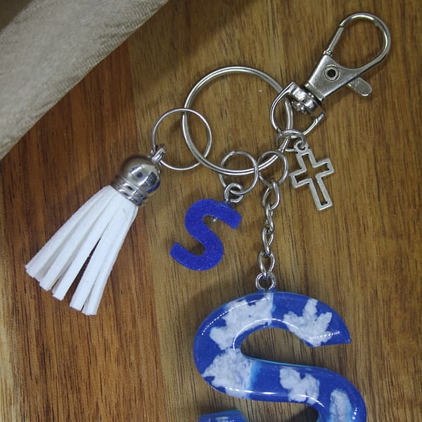 Letter S Resin Keyholder – Faith, Calm & Skyward Dreams