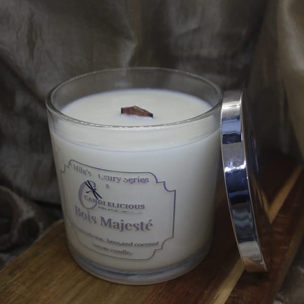 Bois Majesté 430g Luxury Candle: Soy, Coconut & Beeswax Hand-Poured