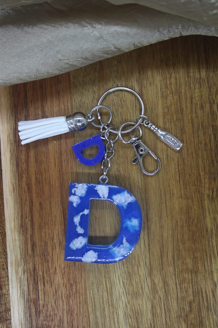 Letter D Resin Keyholder – Chill, Character & Cloudy Skies