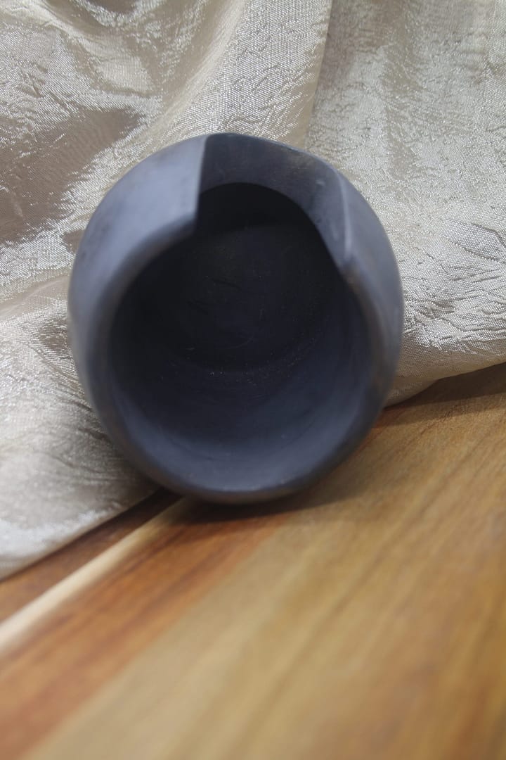 Black Maison Lumière tealight wax melt warmer inside view